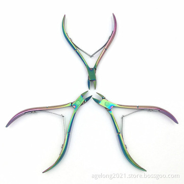 Rainbow Color Stainless Steel Nail Clipper Cuticle Nipper Nail Nipper Nail Cutter